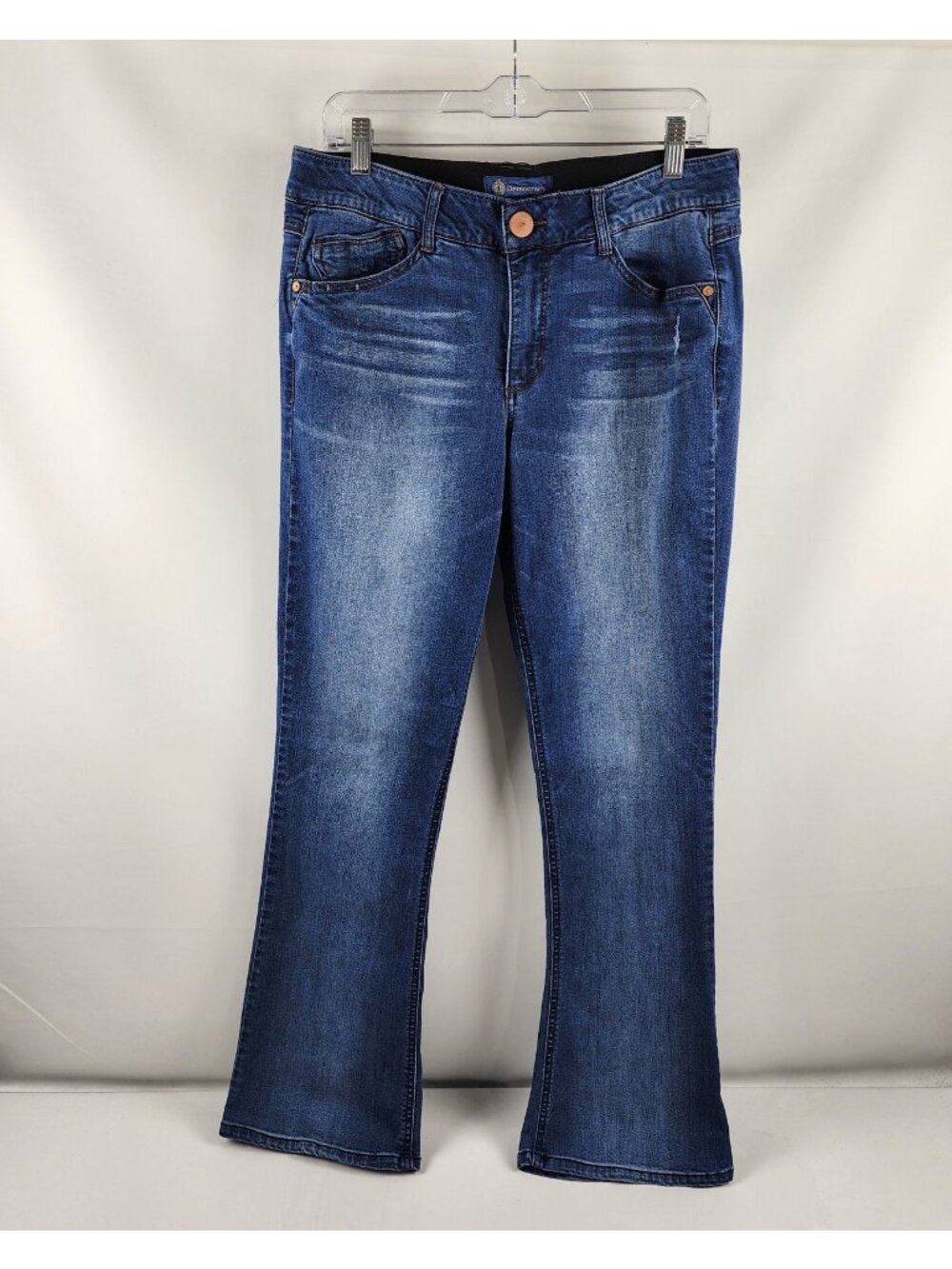 Democracy Jeans Womens 12 Blue Ab Solution Bootcut Flare Denim (32x31)